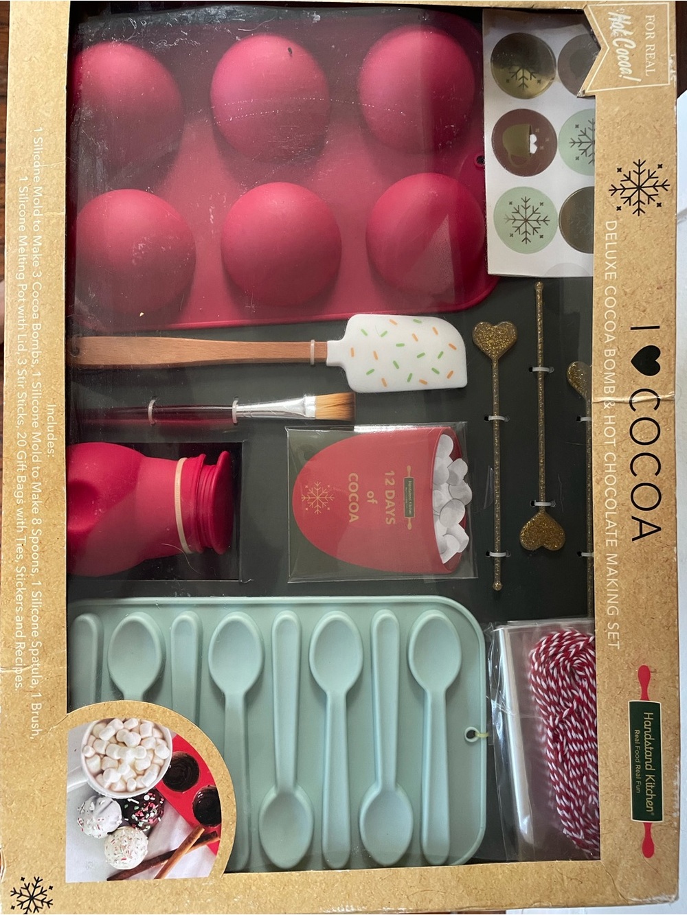 Hot Chocolate Making Set - Pink and Mint